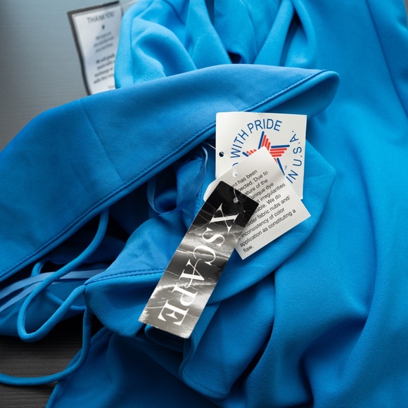 XSCAPE - Halter Neck Scuba Crepe Gown - Picture 9 of 11